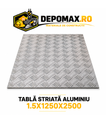 Tabla aluminiu striata 1.5mm , 1250x2500mm (1050A)